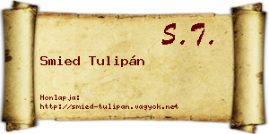Smied Tulipán névjegykártya